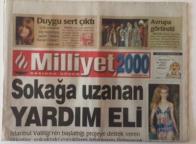 Milliyet Gazetesi 2000 Eki 13 Ekim 2000 - Sokağa Uzanan Yardım Eli GZ22581 - 1