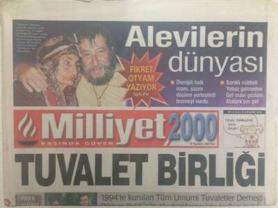 Milliyet Gazetesi 2000 Eki 15 Ağustos 2000 - Fikret Oytam Yazıyor,Alevilerin Dünyası GZ32807 - 1