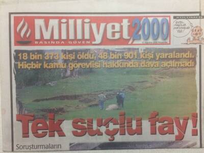 Milliyet Gazetesi 2000 Eki 17 Ağustos 2000 - Beşik Gibi Sallanıyoruz,Tek Suçlu Fay GZ34946 - 1