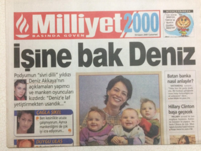 Milliyet Gazetesi 2000 Eki 18 Kasım 2000 - İşine Bak Deniz Akkaya GZ24614 - 1
