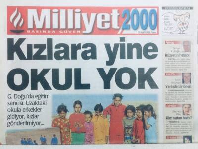 Milliyet Gazetesi 2000 Eki 24 Eylül 2000 - Kızlara Yine Okul Yok GZ41818 - 1