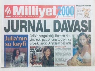 Milliyet Gazetesi 2000 Eki 27 Kasım 2000 - Romen Nitu Ve Jurnal Davası GZ42853 - 1