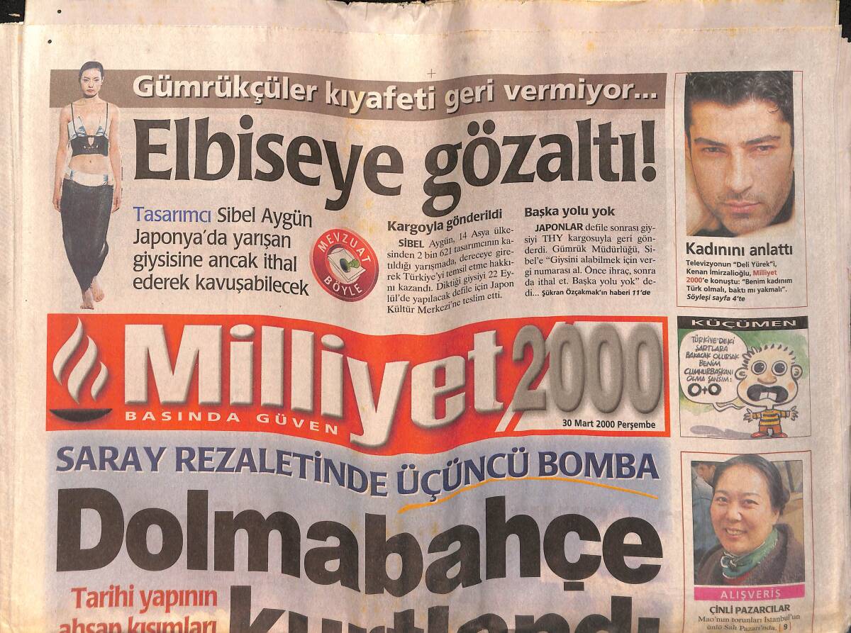 Milliyet Gazetesi 2000 Eki 30 Mart 2000 - Saray Rezaletinde Üçüncü Bomba - Gülersoy'dan Şok Açıklama GZ155931 - 1