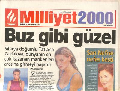 Milliyet Gazetesi 2000 Eki 4 Aralık 2000 - Deniz Akkaya Serdar Ortaça da Hayır Dedi GZ90810 - 1