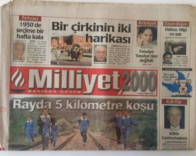 Milliyet Gazetesi 2000 Eki 7 Mayıs 2000 - Rayda 5 Kilometrelik Koşu ... GZ22585 - 1