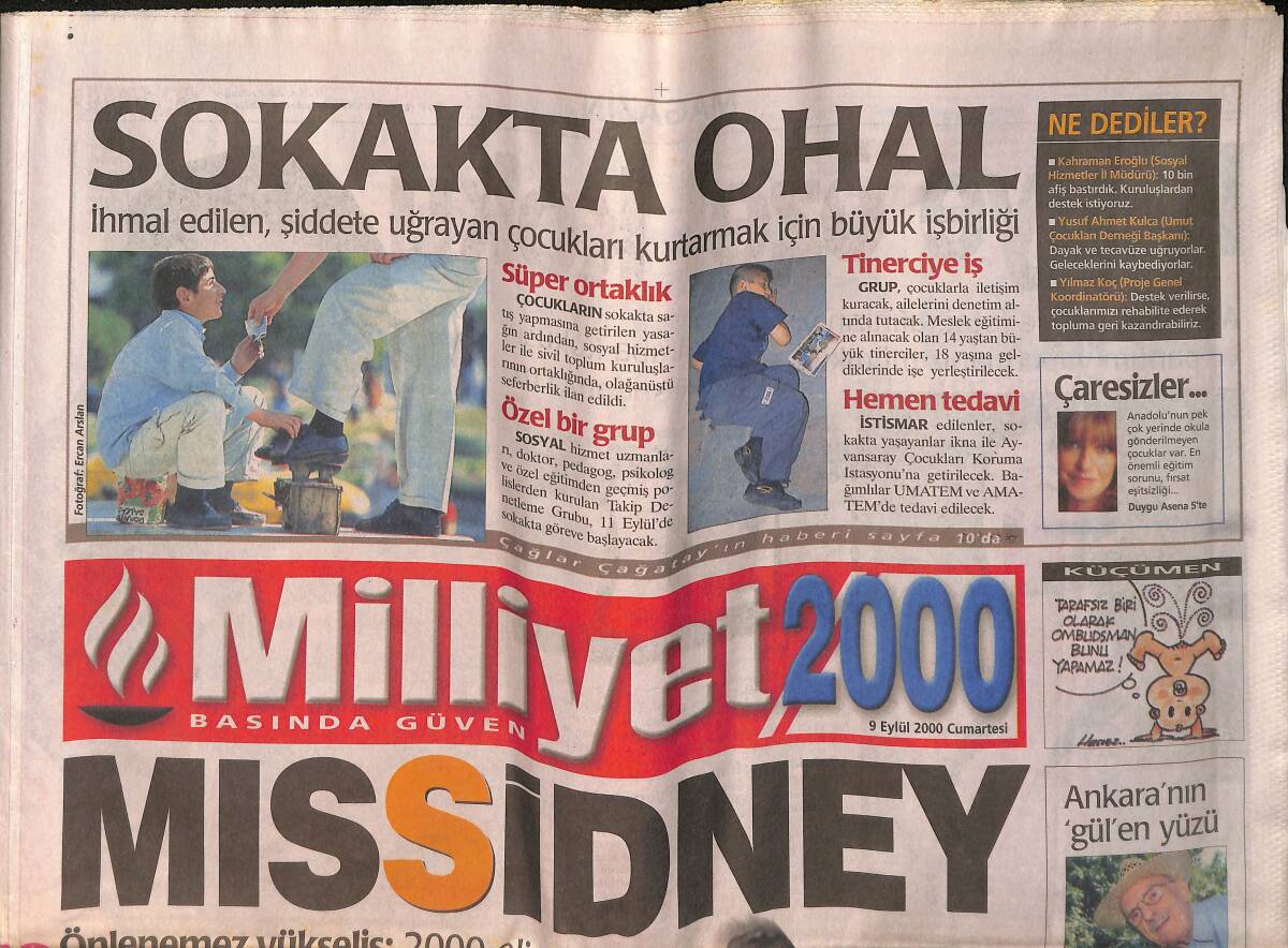 Milliyet Gazetesi 2000 Eki 9 Eylül 2000 - 2000 Olimpiyatında Yarışacak Sporcuların Yüzde 42'si Kadın GZ155932 - 1