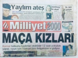 Milliyet Gazetesi 2000 Eki - 9 Nisan 2000 - Maça Kızları, Kültürlü Dansözler, Hülya Avşar Kızdı GZ46039 - 2