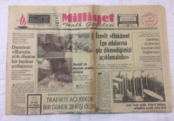 Milliyet Gazetesi 21 Ağustos 1976 - Demirel Benzin Yok Diyene Bir Tanker Yollarım - GZ15649 - 1