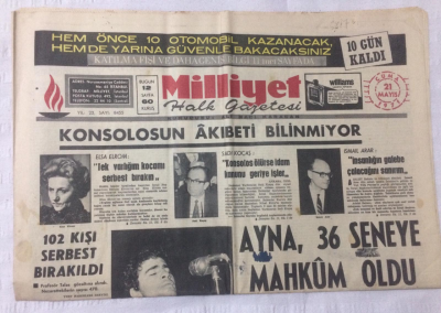 Milliyet Gazetesi 21 Mayıs 1971 - Konsolosun Akıbeti Bilinmiyor - GZ15918 - 1