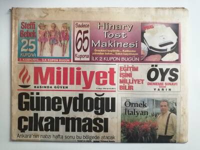 Milliyet Gazetesi 21 Mayıs 1996 Güneydoğu Çıkarması -GZ14491 - 1