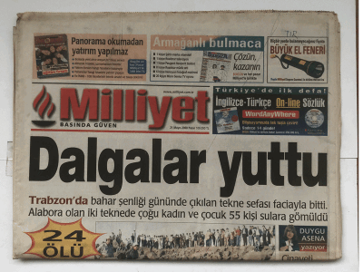 Milliyet Gazetesi 21 Mayıs 2000 - Dalgalar Yuttu GZ5780 - 1