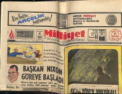 Milliyet Gazetesi 21 Ocak 1969 - Başkan Nixon Göreve Başladı..Ruslar Balıkçı Teknemizi Kaçırdı GZ58790 - 1