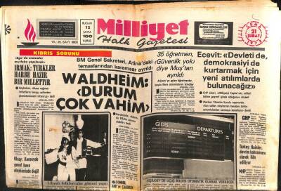 Milliyet Gazetesi 21 Şubat 1975 - Sıkıyönetim İETT Grevini Yasakladı GZ103546 - 2