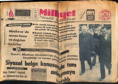 Milliyet Gazetesi 22 Haziran 1978 - Siyasal Belge Konusunda Tam Anlaşmaya Varıldı GZ58875 - 1