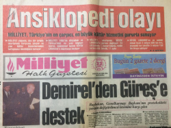 Milliyet Gazetesi 22 Kasım 1992 - Demirelden Güreşe Destek - GZ12647 - 2