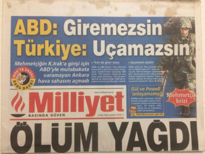 Milliyet Gazetesi 22 Mart 2003 - Ölüm Yağdı,Bağdata Yaklaştılar GZ24858 - 1