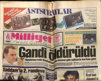 Milliyet Gazetesi 22 Mayıs 1991 - Saddamla İkinci Randevu GZ56772 - 1