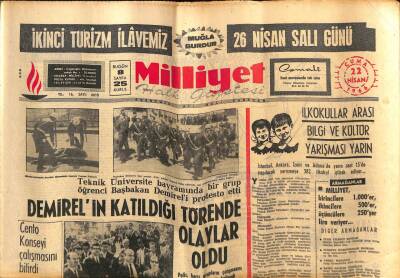 Milliyet Gazetesi 22 Nisan 1966 - Kıbrıs Türkleri Ayrı Hükümet Kuruyor GZ59740 - 1