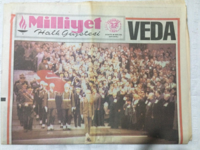 Milliyet Gazetesi 22 Nisan 1993 - Turgut Özala VEDA - GZ15719 - 2