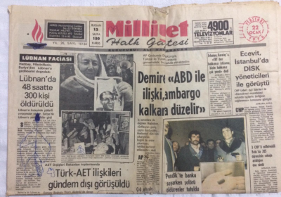 Milliyet Gazetesi 22 Ocak 1976 - DemirelABD İle İlişki Ambargo Kalkarsa Düzelir - GZ21219 - 1