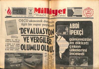 Milliyet Gazetesi - 22 Şubat 1971 - Partilere Yardım Tasarısı Mecliste GZ110807 - 1