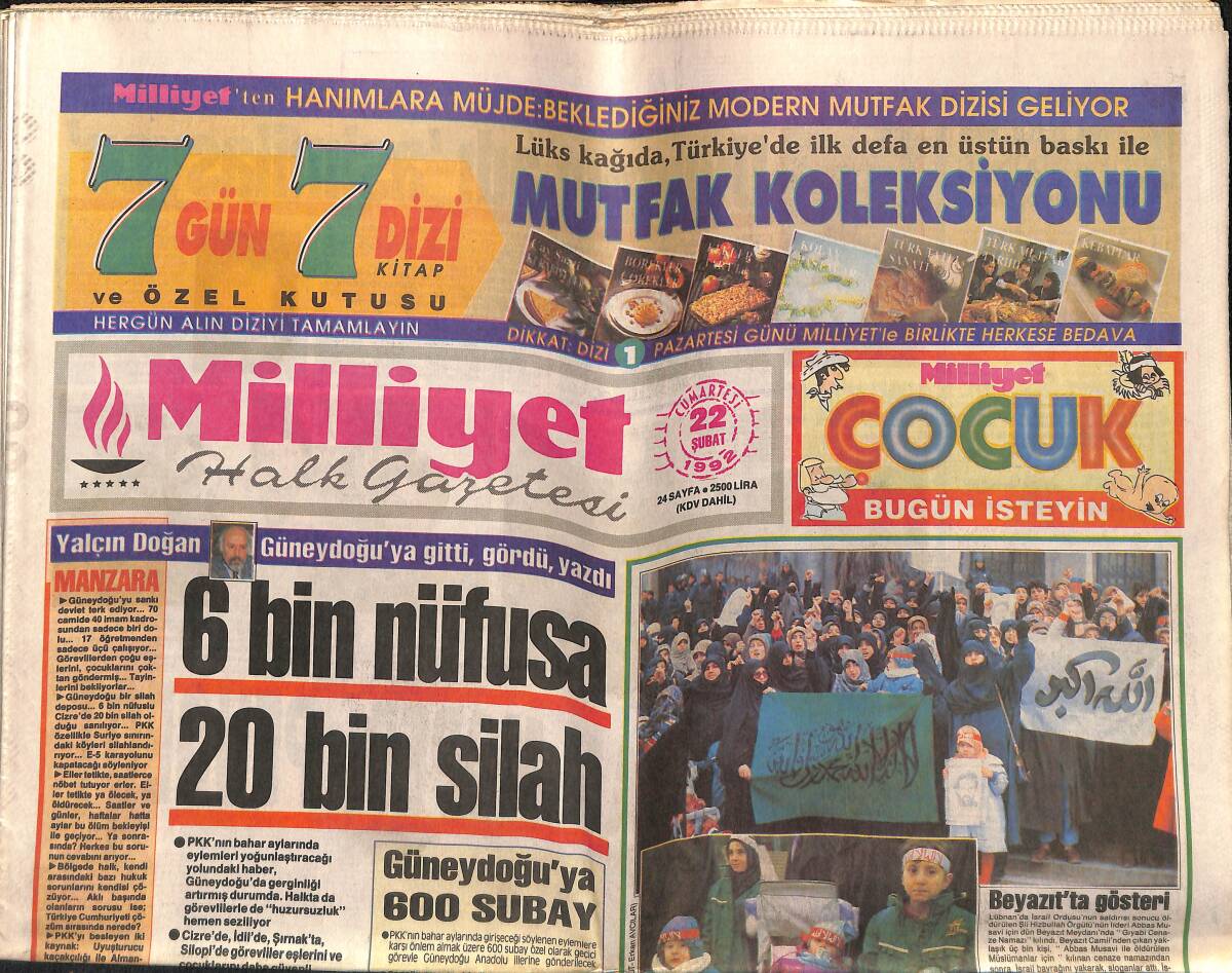 Milliyet Gazetesi 22 Şubat 1992 - Gönül Yazar: Hırsızın Yatağımı Bozmasına Kızdım - Demirel, Iraklı Kürt Lider Barzani İle 1.5 Saat Görüştü GZ149314 - 1