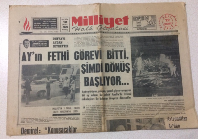 Milliyet Gazetesi 22 Temmuz 1969 - Astronotlar Aydan Havalandılar- GZ15573 - 1