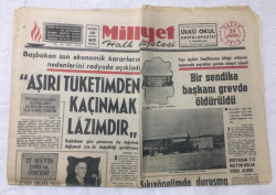 Milliyet Gazetesi 23 Ağustos 1970 - Bir Sendika Başkanı Grevde Öldürüldü - GZ15665 - 1