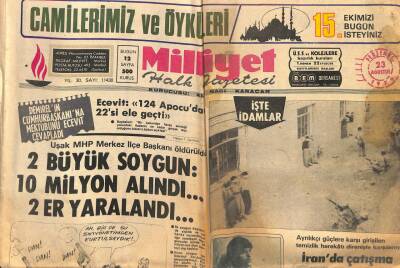 Milliyet Gazetesi 23 Ağustos 1979 - Lokanta, Okul Gibi Yerlerde Plastik Mutfak Eşyası Yasaklandı - Bir Günde New Yorkta 11 Banka Soyuldu GZ95536 - 1