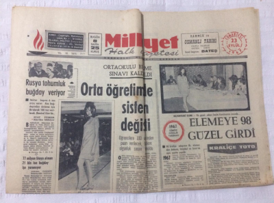 Milliyet Gazetesi 23 Eylül 1967 - İncirlik Üssünde Dün Grev Başladı - GZ15900 - 1