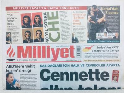 Milliyet Gazetesi 23 Eylül 2007 - Kaz Dağları İçin Halk Ve Çevreciler Ayakta GZ42845 - 1