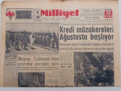 Milliyet Gazetesi - 23 Haziran 1955 - Kıbrısta Türklere Tecavüz Başladı GZ112083 - 1