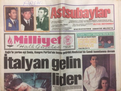 Milliyet Gazetesi 23 Mayıs 1991 - İtalyan Gelin Lider GZ27675 - 1