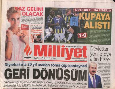 Milliyet Gazetesi 23 Mayıs 2013 - Güler Sabancı En Etkili 100de - Diyarbakıra 20 Yıl Aradan Sonra Çöp Konteyneri GZ106104 - 1
