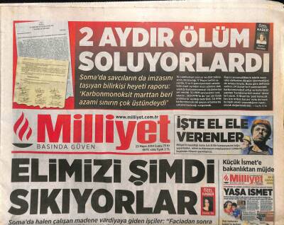 Milliyet Gazetesi 23 Mayıs 2014 - Somada Savcıların Da İmzasını Taşıyan Bilirkişi Heyeti Raporu GZ98251 - 1