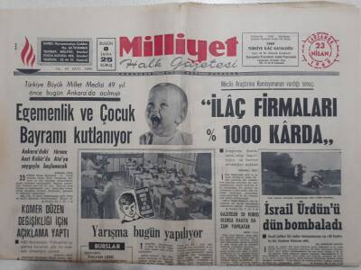Milliyet Gazetesi - 23 Nisan 1969 - İlaç Firmaları Yüzde 1000 Karda GZ112201 - 1