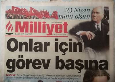 Milliyet Gazetesi 23 Nisan 2005 Onlar İçin Görev Başına -GZ33252 - 1