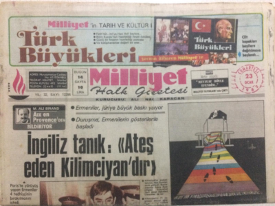 Milliyet Gazetesi 23 Ocak 1982 - İngiliz TanıkAteş Eden Kilimciyandır GZ27378 - 1