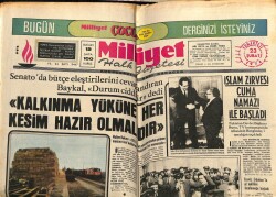Milliyet Gazetesi 23 Şubat 1974 - İslam Zirvesi Cuma Namazı İle Başladı GZ58864 - 1