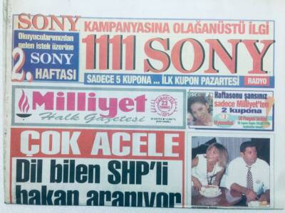 Milliyet Gazetesi 23 Temmuz 1994 - Çok Acele Dil Bilen SHPli Bakan Aranıyor GZ41547 - 1