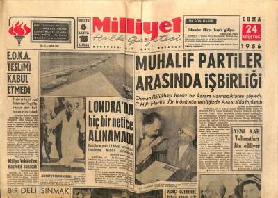 Milliyet Gazetesi - 24 Ağustos 1956 - EOKA Teslimi Kabul Etmedi GZ110949 - 1