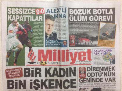 Milliyet Gazetesi 24 Aralık 2012 - Bir Kadın Bin İşkence GZ29045 - 1