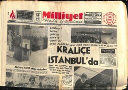 Milliyet Gazetesi 24 Ekim 1971 - Elizabeth Karaya Çıktıktan Sonra İlk Olarak Atatürkün Vefat Ettiği Odayı Ziyaret Etti GZ58780 - 1