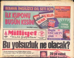 Milliyet Gazetesi 24 Ekim 1992 - İzmit Gitti Geldi - Fenerbahçe'de Kaner Yolcu GZ2976 - Gökçekoleksiyon