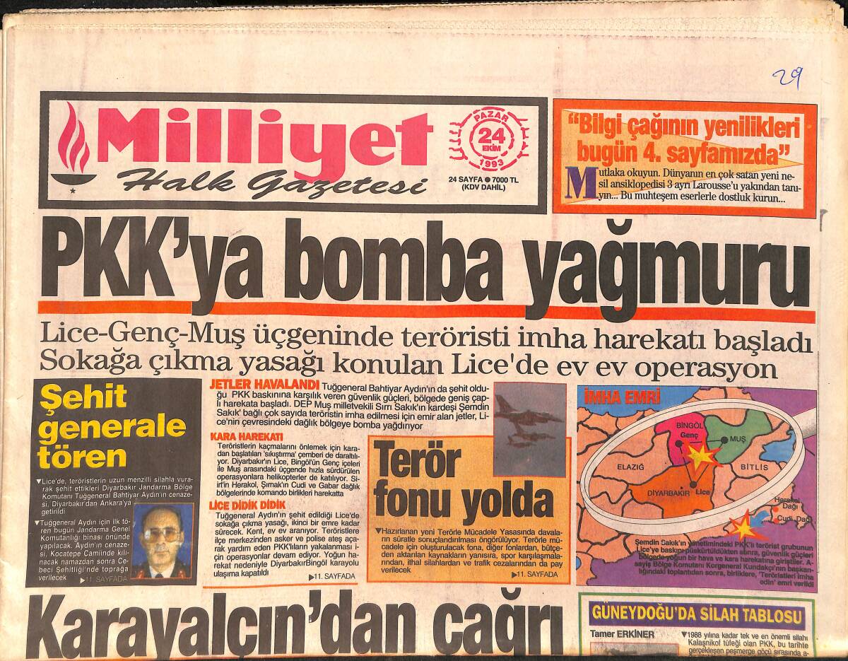 Milliyet Gazetesi 24 Ekim 1993 - Zeki Müren İçini Fiesta'ya Döktü - 2000 Yılının Milli Takımı GZ2939 - 1