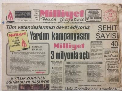 Milliyet Gazetesi 24 Eylül 1981 - Şehit Sayısı40 GZ51660 - 1