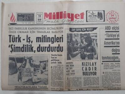 Milliyet Gazetesi - 24 Haziran 1969 - Türk İş Mitingleri Durdurdu GZ112175 - 1