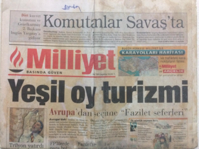 Milliyet Gazetesi 24 Mart 1999 - Yeşil Oy Turizmi GZ27375 - 1