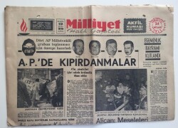 Milliyet Gazetesi 24 Nisan 1965 - Dört A.P Milletvekili Grup Toplantısı İstedi GZ6189 - 1