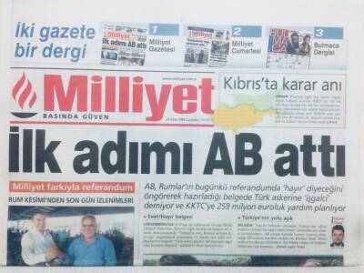Milliyet Gazetesi 24 Nisan 2004 - İlk Adımı AB Attı GZ43038 - 1
